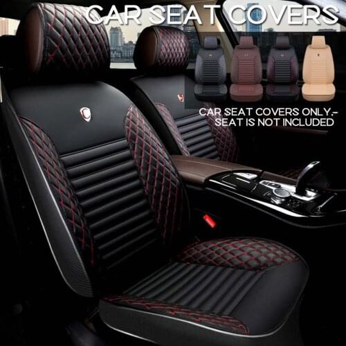 Pu Leather Car Seat Cushion Not Moves Universal Auto Accessories Covers Black/Red Non-Slide For Most Cars Trucks SUV Accessories