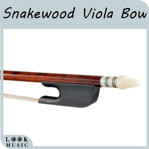 Professional Snakewood Viola Bow 16'' Viola Bow Snakewood Round Stick With Ebony Frog Well Balance