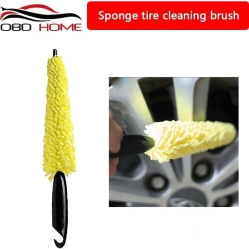 Car Cleaning Brush Wheel Rims Tire Washing Brush for volkswagen golf audi a4 b8 chevrolet cruze nissan qashqai Accessories