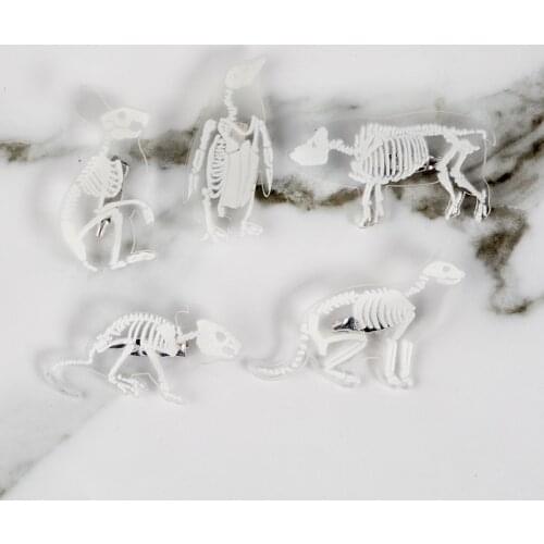 Skeleton Animal Brooch Cat Penguin Brooches for men women Hat Bag Jackets Accessories Lapel Pin for Her Him Punk Dark Pins