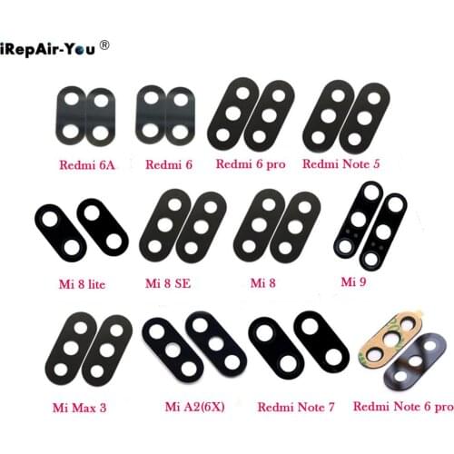 2 x New Back Rear Camera Glass Lens Cover For Xiaomi Mi 8 Lite 9 SE A1 A2 Mix 2S Max 3 Redmi Note 5 6 7 Pro 6A Replacement