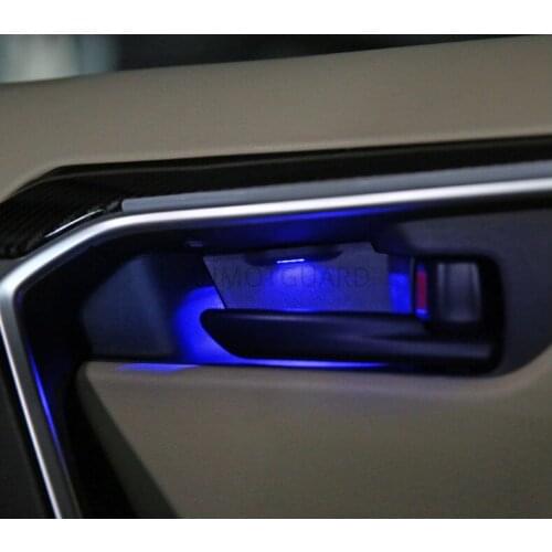 Interior Door Bowl Lamp Refitting Interior Handle Led Atmosphere Lamp Decoration For Toyota RAV4 2019 2020 5th