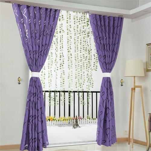 Curtains for living room Vines Leaves Tulle Door Window Curtain Drape Panel Sheer Scarf Valances Home Decoration шторы на кухню