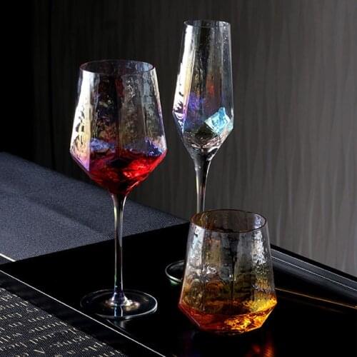 Golden, Hammered, Champagne Glasses, Wine Glasses, Goblet-Champagne Glass wine glass glass cup shot glass tumbler cup