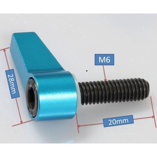 1x Metal M6x20 Knob Thumb Screw L Shape Screw For 15mm Rod Rail Rig Clamp camera
