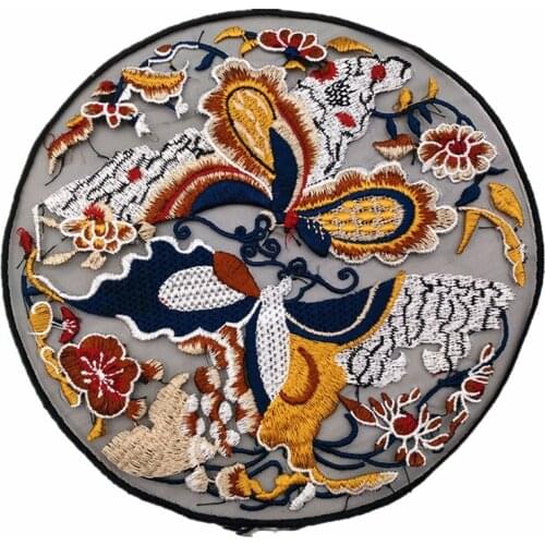 1 PC Embroidery 3D Floral Butterfly Lace Mesh Applique Patch Bag Clothing Decoration Sewing DIY Garment Accessories