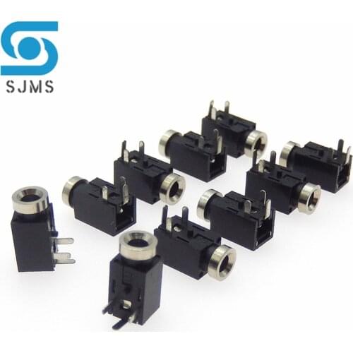 5/10PCS 2.5 mm Female Audio Connector Diameter 5mm 3 PIN DIP Headphone Jack socket PJ210 PJ-210A/2F01 2.5MM Audio socket