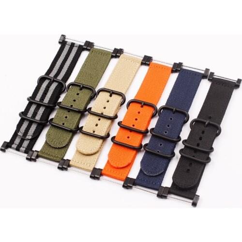 Watch Accessories Nylon Watch Strap Male Suitable for NATO Watch Strap Applicable to SUUNTO 24mm Strap Multicolor