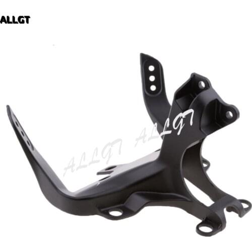 ALLGT Black Upper Front Fairing Stay Bracket Headlight Cowl For Yamaha YZF R1 2009-2012