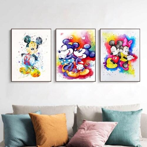 5D DIY Diamond Painting Disney Princess Mickey Mouse Cross Stitch Full Drill Embroidery Handmade Home Room Wall Decor Craft