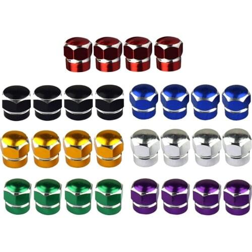 ALUMINUM REPLACEMENT HEXAGON WHEEL TIRE RIM VALVE STEM CAPS