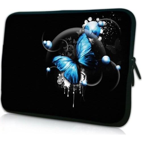 Blue Butterfly Laptop Bag 12 13 14 15 15.6 Universal Notebooks Case Sleeve For Macbook Air Pro Handbag Briefcase Bags Pouch Men