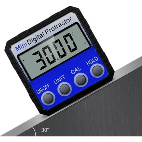 Precision Blue Digital Protractor Inclinometer Water Proof Level Box Digital Angle Finder Bevel Box With Magnet Base 360 degree