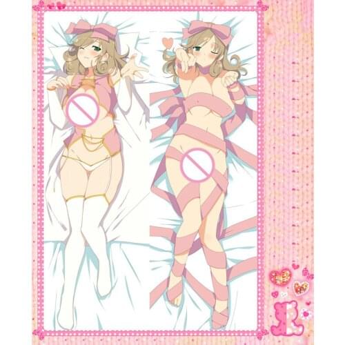 Anime Cartoon Senran Kagura Double-Sided Bolster Hugging Pillow Case Cover Pillowcase Peach Skin 2 Way / WT No.12123