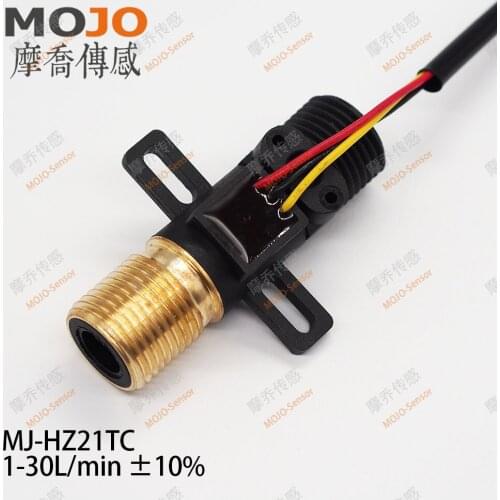 Flow Sensor MJ-HZ21TC Flow Range 1-30l/min 10% Precision Male Thread G1/2'' Hall Flow Meter