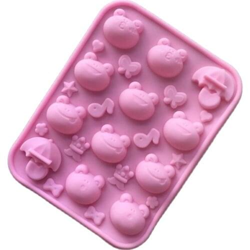 12 Lattice Frog / Frogs Chocolate Silicone Cake Mold Bakeware Tools E378