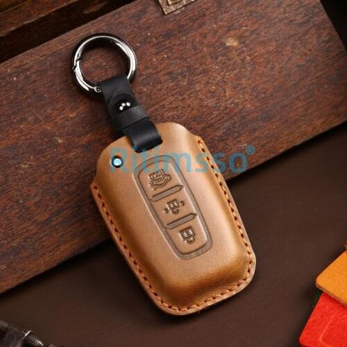 Leather Car Key Cover Case For Hyundai Solaris HB20 Veloster SR IX35 Accent Elantra i30 For KIA RIO K2 K3 Sportage Accessories