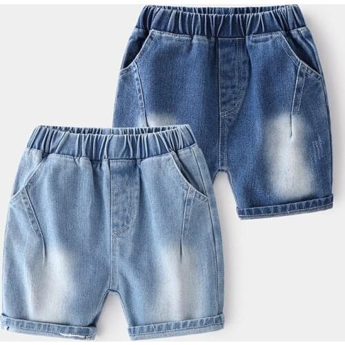 Summer Knee Length Shorts For Boys Cowboy Girls Denim Pants Baby Toddler Kids Trousers Childrens Clothes