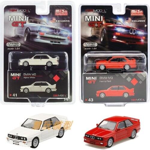 MINIGT 1:64 BMW M3 E30 Alpine Diecast Collection of Simulation Alloy Car Model Children Toys