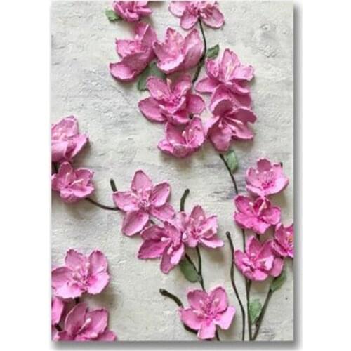 Flowers Art Rose Peony DIY Embroidery 11CT Cross Stitch Kits Craft Needlework Set Cotton Thread Printed Canvas Wholesale