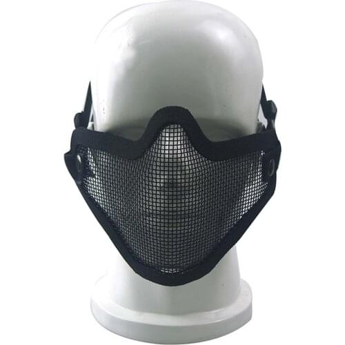 2021 NEW Half Lower Face Metal Steel Net Mesh Hunting Tactical Protective Airsoft Mask Gofuly