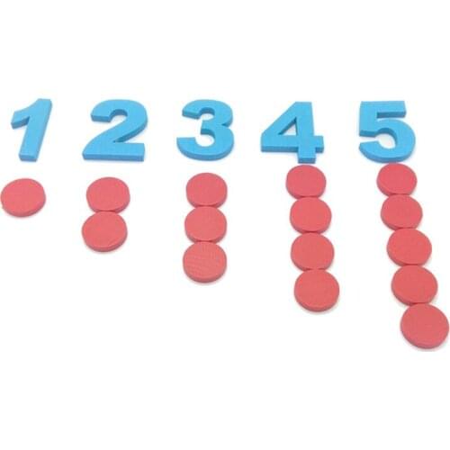 New Wooden Montessori Teaching Aid Counting Digital Numeric Bargaining Chip Education Toys Building Intelligence Blocks