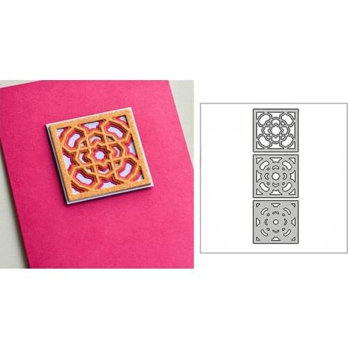 New Layered Stripe Square Frame 2020 Metal Cutting Dies for DIY Scrapbooking and Card Making Decorative Embossing Craft No Stamp