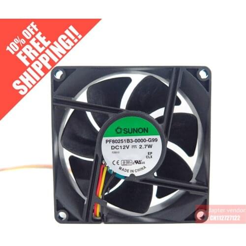 KD1208PTB1 NEW SUNON 8025 DC12V 8cm Cooling fan