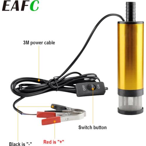 Portable Electric Car Oil Pumps 52MM/38MM 12V/24V Mini Aluminum Alloy Shell 12L/min Fuel Transfer Pump for Automobiles
