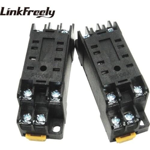 PYF08A 20pcs Relay Socket Base 2NO+2NC 8 Pin Relay Mounting Base Relay Socket Holder For MY2N-J HH52P H3Y-2 miniature relay