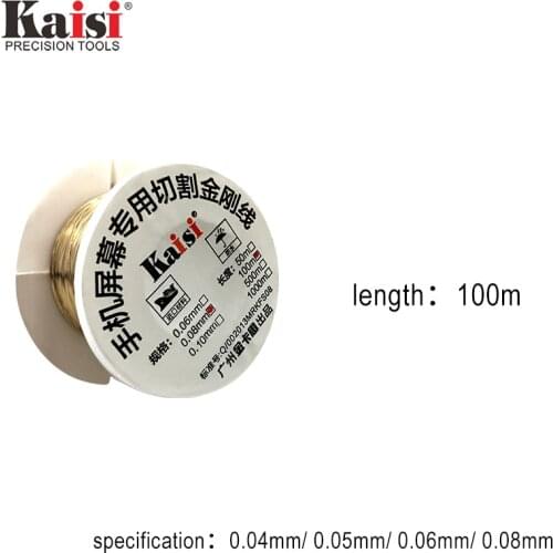 Kaisi Phone LCD Screen Separation Gold Molybdenum Wire for iPhone Samsung HTC Xiaomi Glass Cutting Line