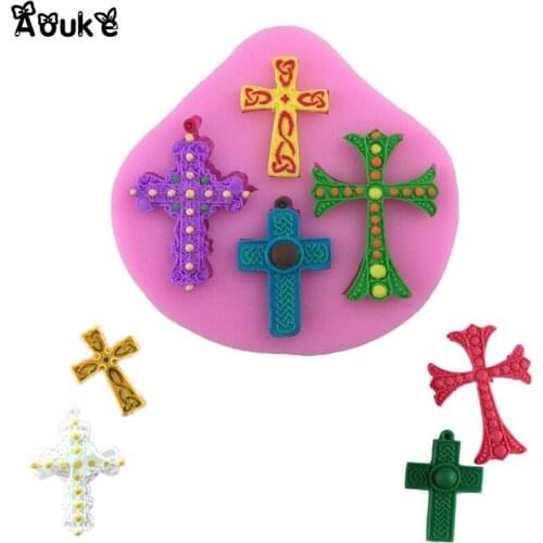 Cross Shape Silicone Mold Cookie Embossed DIY Kitchen Baking Cake Molds Fondant Chocolate Pudding Mould Cake Decoration Tools