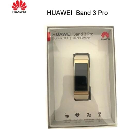 Huawei Band 3 Pro Global Version Smart Bracelet 0.95 Inch Tracker Swimming Waterproof Bluetooth Fitness Tracker Touch Screen
