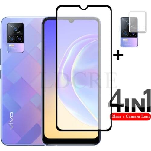 Full Cover Glass For Vivo V21e Glass Screen Protector Glass for Vivo V21e Lens Camera Screen Film For V21e V21e 5G V21 V21 5G