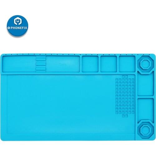 Heat Resistant Silicone Pad with Screw Position Magnetic Mat Soldering Mat for Mobile Repair Maintenance Platform