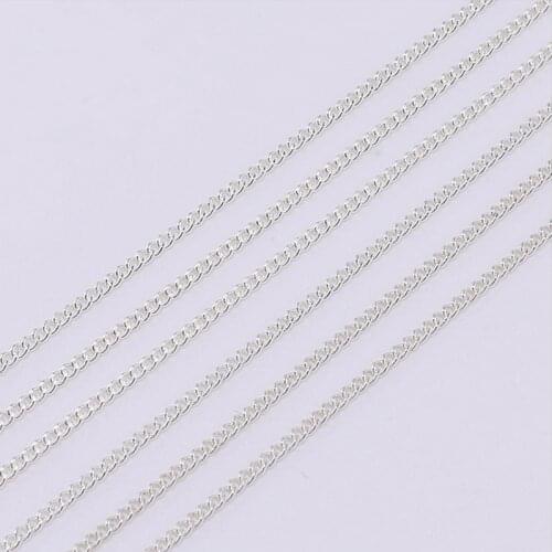 5M Encrypted Silver Gold Plated Thin Chain Necklace Jewelry Extension Chain DIY Metal Long Chain Handmade Earrings Bracelet