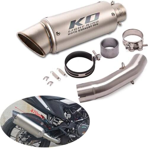 51mm Slip-on Exhaust Pipe Modified 51mm Mufflers Reserve Catalyst for Duke 390 250 RC390 2021 Duke 390 250 Adventure 2020 2021