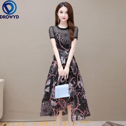 2021 Beach Pink Yellow Midi Dress Women Summer Fashion Short Sleeve V-neck Bodycon Chiffon Dress Elegant Boho Sexy Party Vestido