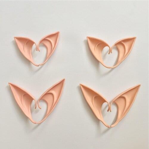 2PCS/LOT Novelty Horror Pointed Creepy Fairy Elf Cosplay Halloween Costume Latex Ear Tips Surprising Realistic