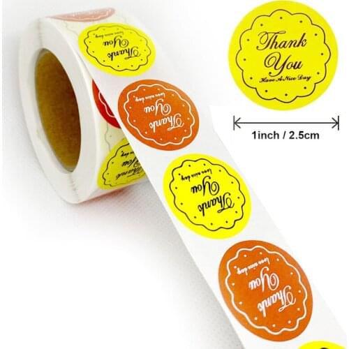 500pcs/Roll Flowers Washi Masking Tape Paper Stickers Round Shape Label Seals DIY Decoration Envelope Gift Baking Package Seals