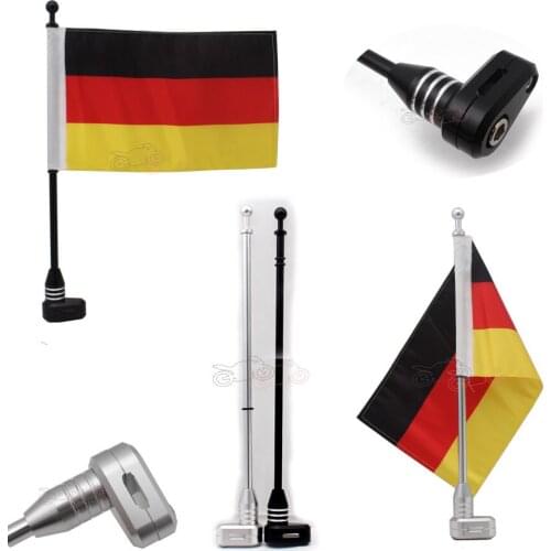 Aluminum Motor Luggage Rack Antenna Vertical Germany Flagpole For Honda Goldwing GL1800 GL1500 GL1200 01-11 Harley Touring