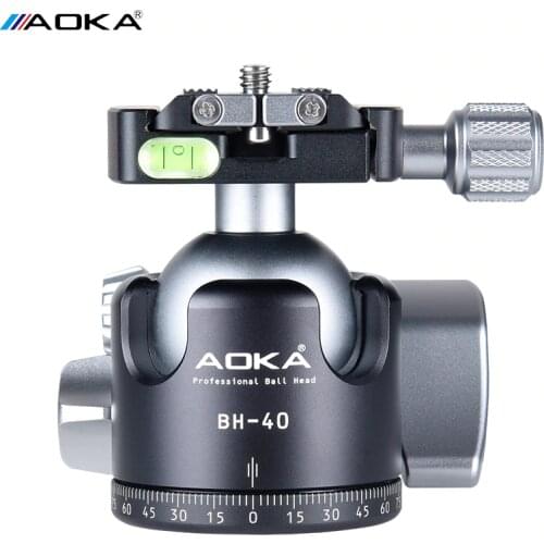 AOKA BH40 Loading 22kgs high quality aluminium low gravity ball head for tripod