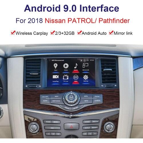 Android system car Radio player Video interface for Nissan PATROL/ Pathfinder GPS navigation interface Youtube, Netflix