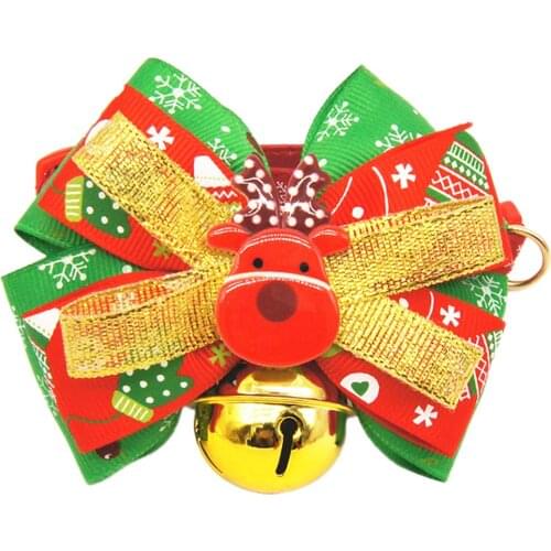 Christmas Series Pet Bowknot Collar Dog Bells Cat Bow Tie Pet Supplies