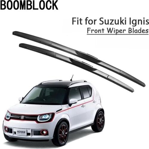 BOOMBLOCK 2PCS High Quality Front Windshield Wiper Blades For Suzuki Ignis 2008 2007 2006 2005-2003 Accessories