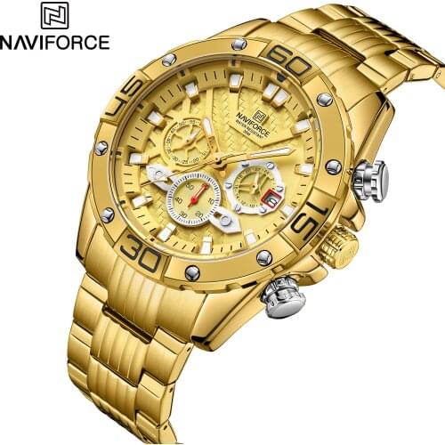 2021 NAVIFORCE Fashion Casual Watches New Men Luxury Quartz Wrist Watch Men Stainless Steel Waterproof Watch Relogio Masculino
