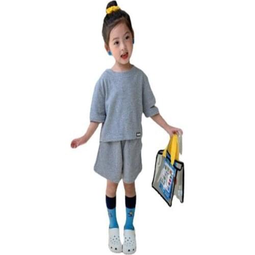 Cultiseed Girls Summer Short Sleeve T-Shirts+Pockets Pants 2pc Sets Clothing Baby Children Kids Loose Sports Casual Suits