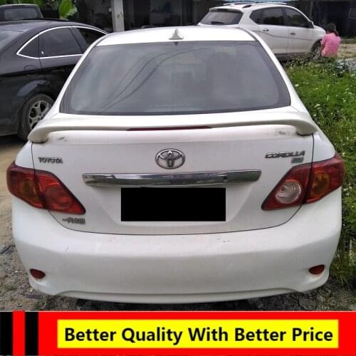 UBUYUWANT For Toyota Corolla 2007 2008 2009 2010 2012 Spoiler High Quality ABS Material Primer Color Car Rear Wing Decoration