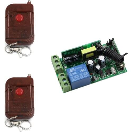 Hot Sale AC 85V 110V 120V 220V 250V 1CH Wireless Remote Control Switch Receiver +Peach Transmitter for Door Curtain