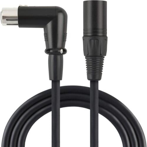 XLR Cable Right Angle Female XLR to Male Balanced 3 PIN Microphone Cable for Recording Applications,Mixers,Speaker Systems,DMX